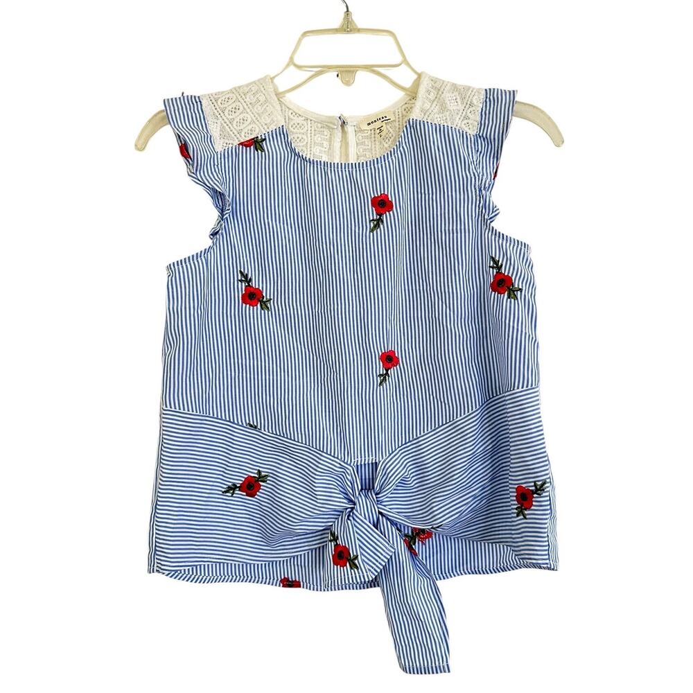 Monteau girls' sleeveless top size large